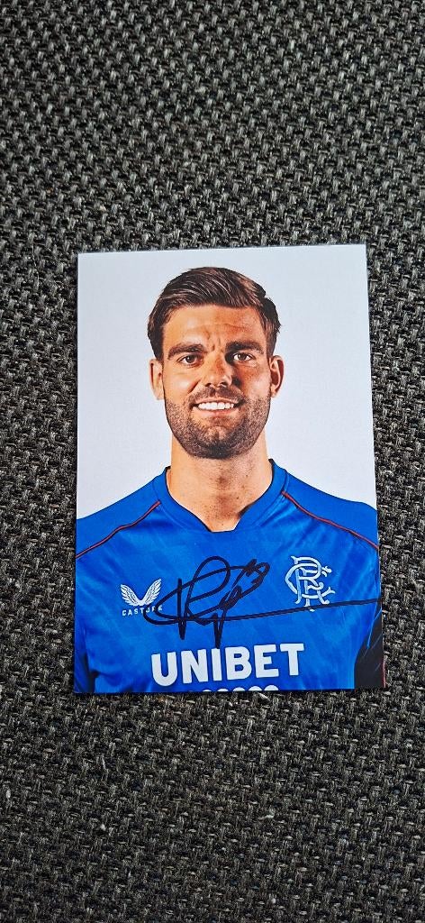 Foto met handtekening; Robin Propper # Glasgow Rangers, Ophalen of Verzenden, Nieuw, Buitenlandse clubs, Overige typen