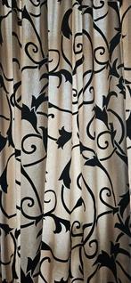 Gordijnen breedte 220 hoogte 265, Beige, 200 cm of meer, Ophalen of Verzenden, Zo goed als nieuw