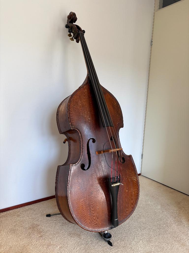 3/4 gamba model   1910  Boheemse contrabas, Muziek en Instrumenten, Ophalen, Gebruikt, 3/4-contrabas