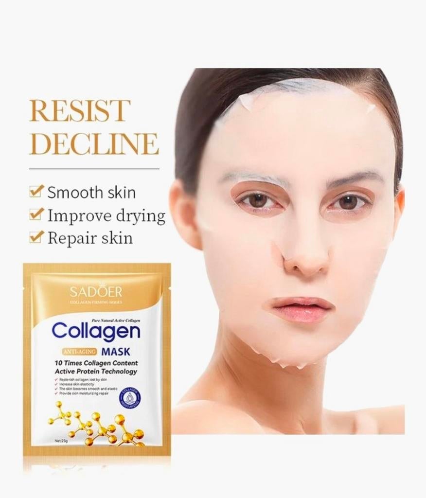 SADOER Collageen Anti-Aging Masker, Ophalen of Verzenden, Nieuw, Gehele gezicht, Verzorging
