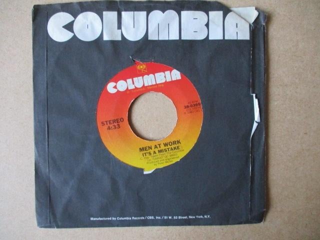 s3386 men at work - its a mistake, Cd's en Dvd's, Vinyl Singles, Ophalen, Gebruikt, Overige genres, 7 inch