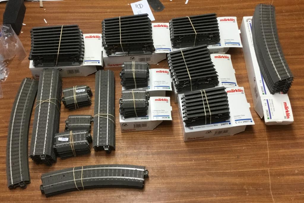 MäRKLIN H0 C-RAILS 88x gebruikte Rails gedeeltelijk in OVP, Wisselstroom, Gebruikt, Rails, Ophalen of Verzenden