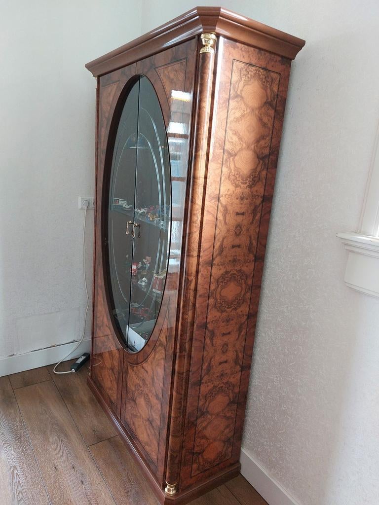 Unieke vitrinekast, Huis en Inrichting, Kasten | Vitrinekasten, Ophalen, Met deur(en), Barok, 100 tot 150 cm