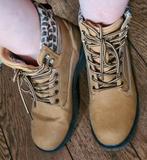 Gele boots met luipaardprint, maat 39, Ophalen of Verzenden