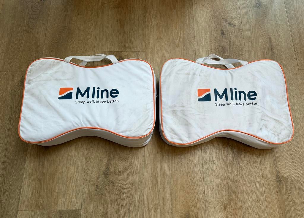 M-line athletic hoofdkussen, Huis en Inrichting, Slaapkamer | Beddengoed, Eenpersoons, Wit, Ophalen of Verzenden, Zo goed als nieuw