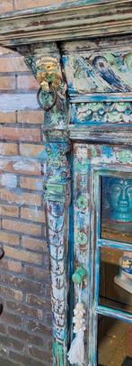 Shabby/Houtsnijwerk/Boho/Vitrinekast/Kast/India Ibiza style, Ophalen