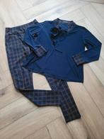Super leuk pak (broek + blouse) van CC Culture, maat L-XL, Blauw, Maat 42/44 (L), Ophalen of Verzenden, Zo goed als nieuw