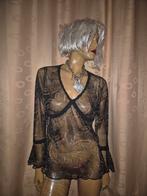 H&M doorschijnende blouse met lange mouwen, maat L, H&M, Overige kleuren, Maat 42/44 (L), Ophalen of Verzenden