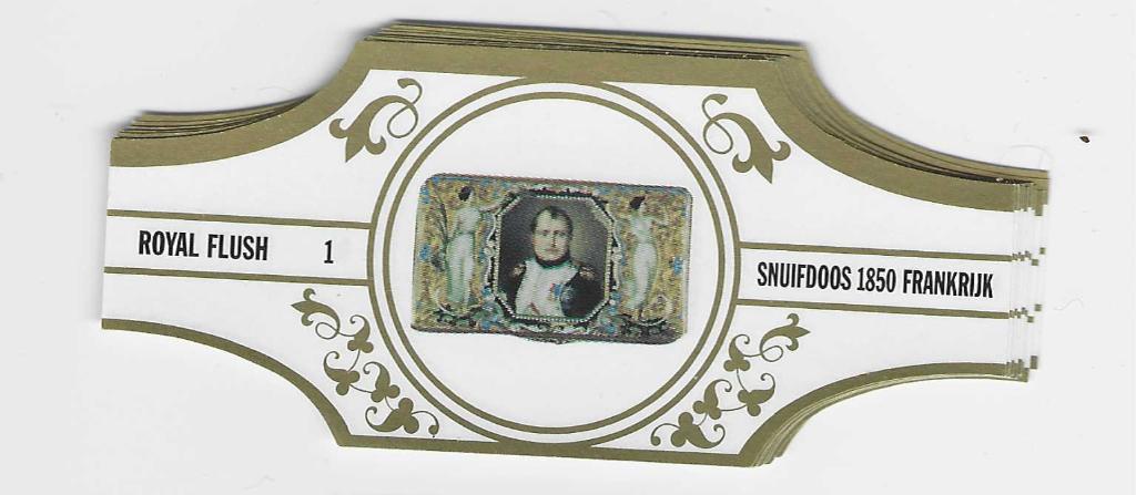 reeks  5413  snuifdoos  1-10 sigarenbanden, Ophalen of Verzenden, Zo goed als nieuw, Sigarenbandjes