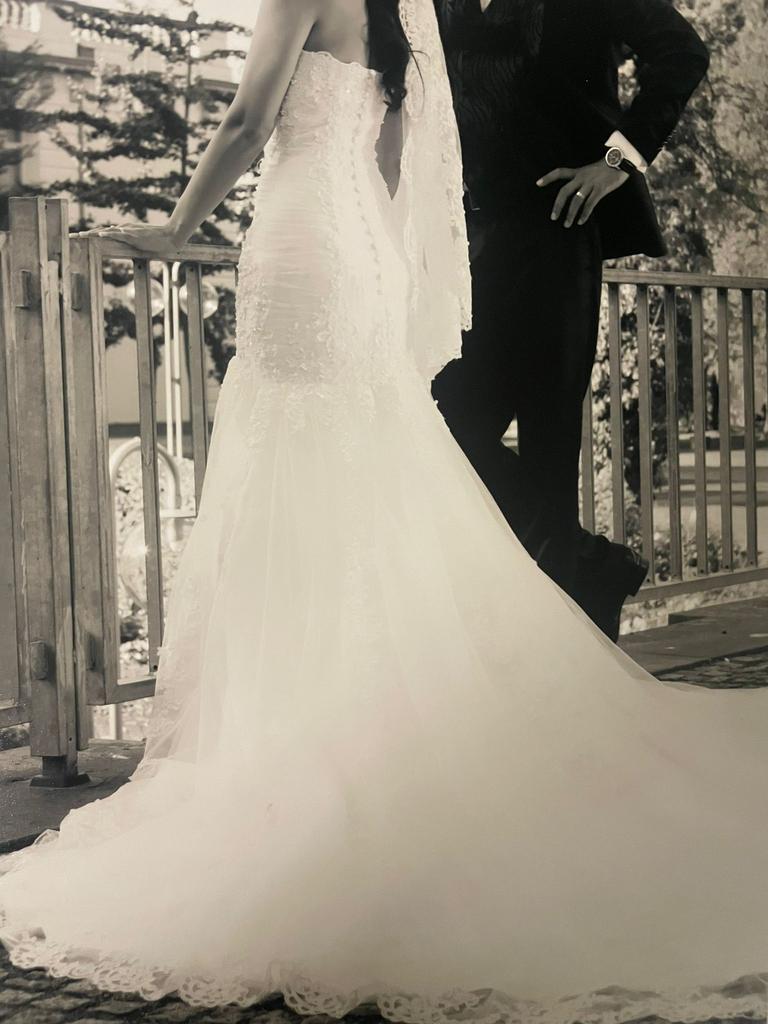 Trouw jurk, Ophalen of Verzenden, Zo goed als nieuw, Wit, Trouwjurk