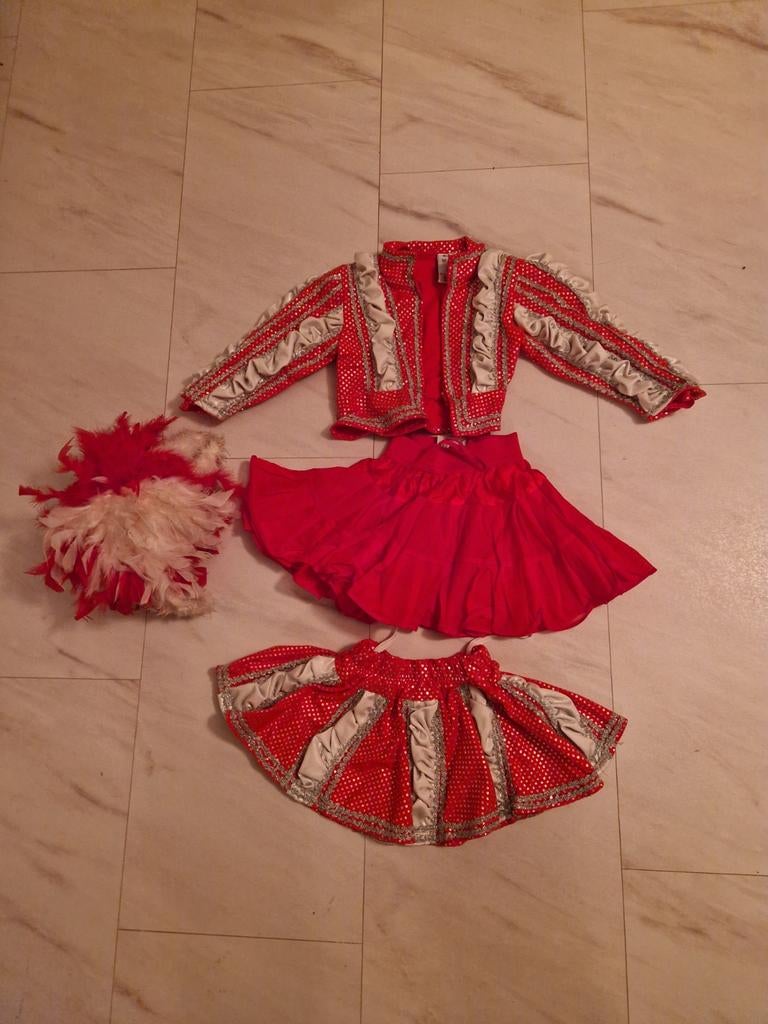 Prachtig rood show-/danskostuum voor meisje, Ophalen of Verzenden, 104 of kleiner, Meisje
