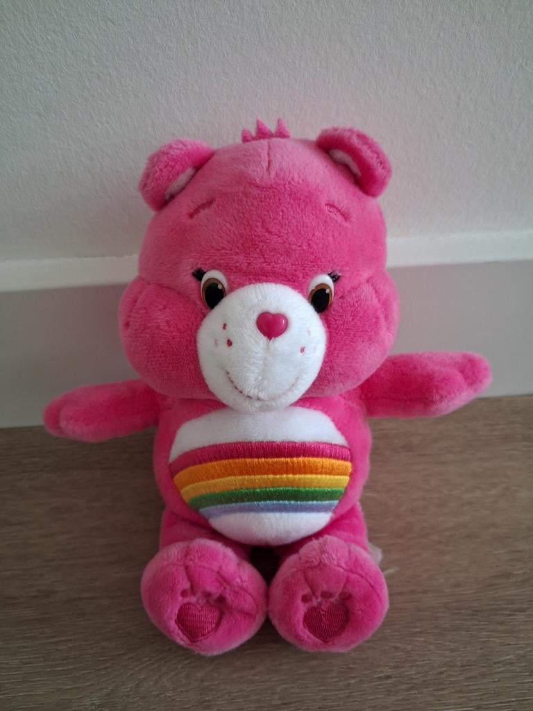 Knuffel Care Bears beer roze regenboog L1148, Ophalen of Verzenden, Zo goed als nieuw, Beer
