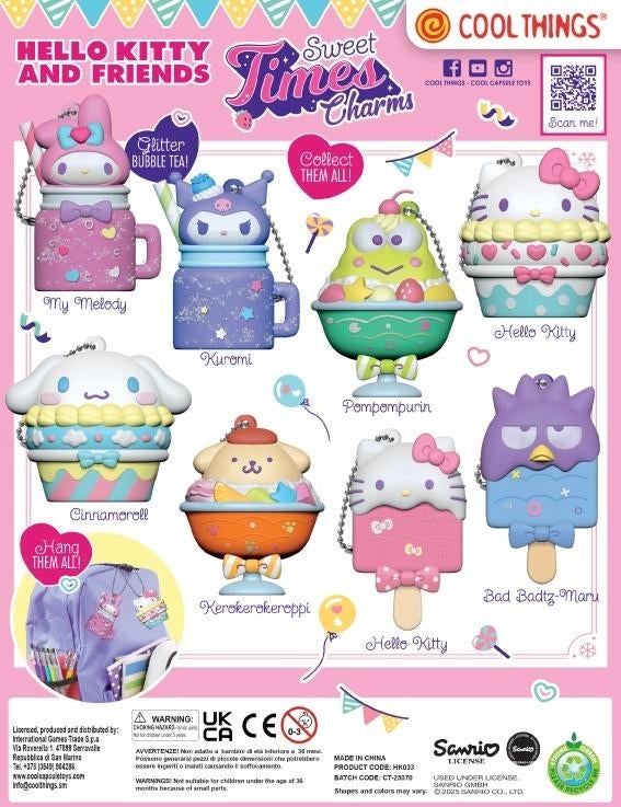 Capsule 50mm: Hello Kitty - Sweet Time Charm Ass., Via Roverella, 1  ⠀ ⠀47899 ⠀SERRAVALLE (RSM)  ⠀ ⠀San Marino, International Games Trade S.p.a.