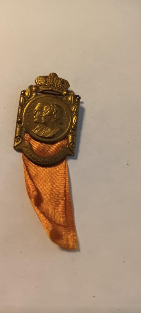 Vintage Speld Juliana & Bernhard 7 Januari 1937, Ophalen of Verzenden