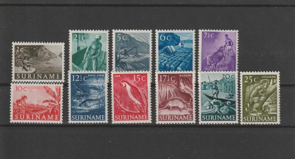 Suriname 1953, NVPH 297 t/m 307, Postfris., Postzegels en Munten, Verzenden, Postfris