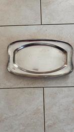 Verzilverde serveer schaal, Antiek en Kunst, Ophalen of Verzenden, Zilver