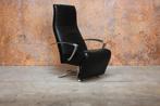 IZGStaat zwarte leren Jori Brainbuilder design relaxfauteuil, Huis en Inrichting, Fauteuils, Jori, 100 tot 125 cm, Ophalen of Verzenden