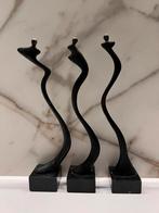 3X BRONZEN BEELDEN VAN CORRY AMMERLAAN OP MARMEREN VOET, Ophalen of Verzenden