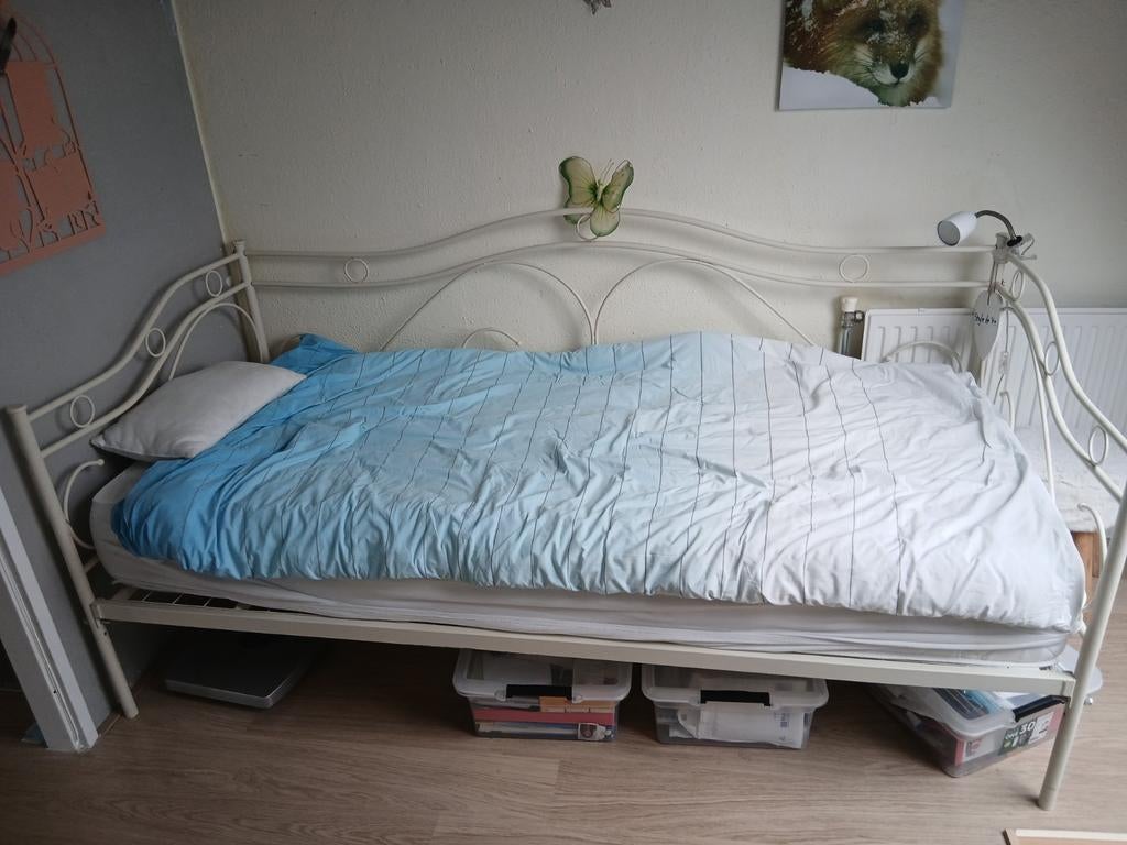 Ophalen, Gebruikt, 90 cm, Eenpersoons, Wit