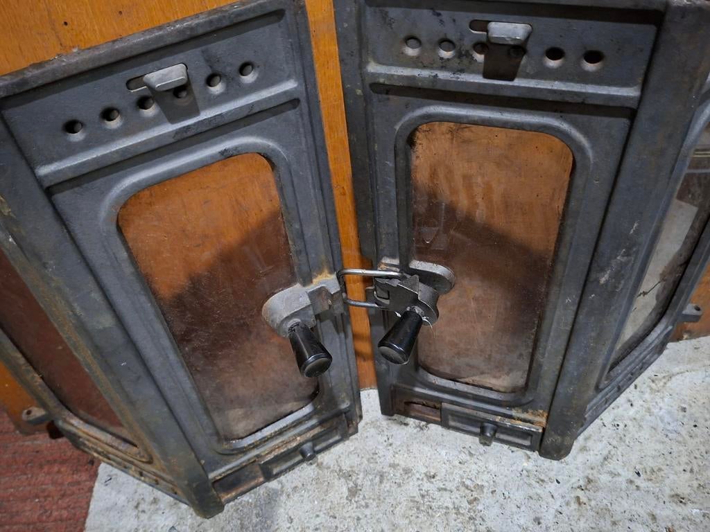 Openhaard deuren, Huis en Inrichting, Haarden, Ophalen of Verzenden, Gebruikt, Vrijstaande haard