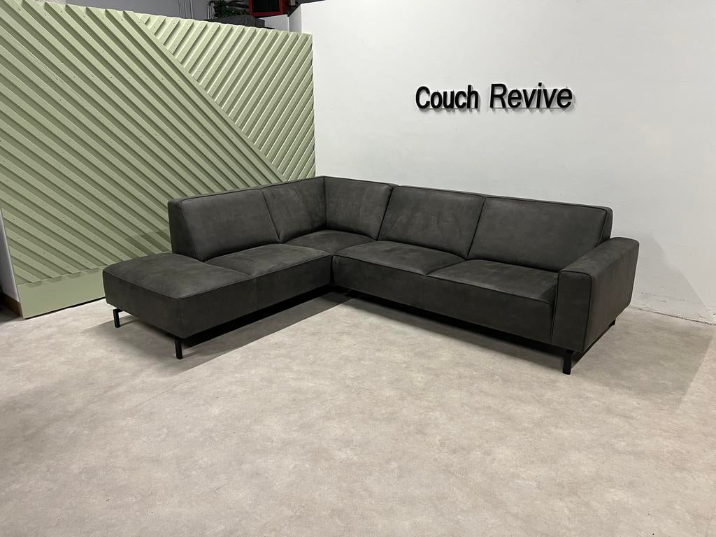 GRATIS LEVERING Microleer Hoekbank 285x225 REFURBISHED, Huis en Inrichting, Banken | Bankstellen, Verzenden, Zo goed als nieuw