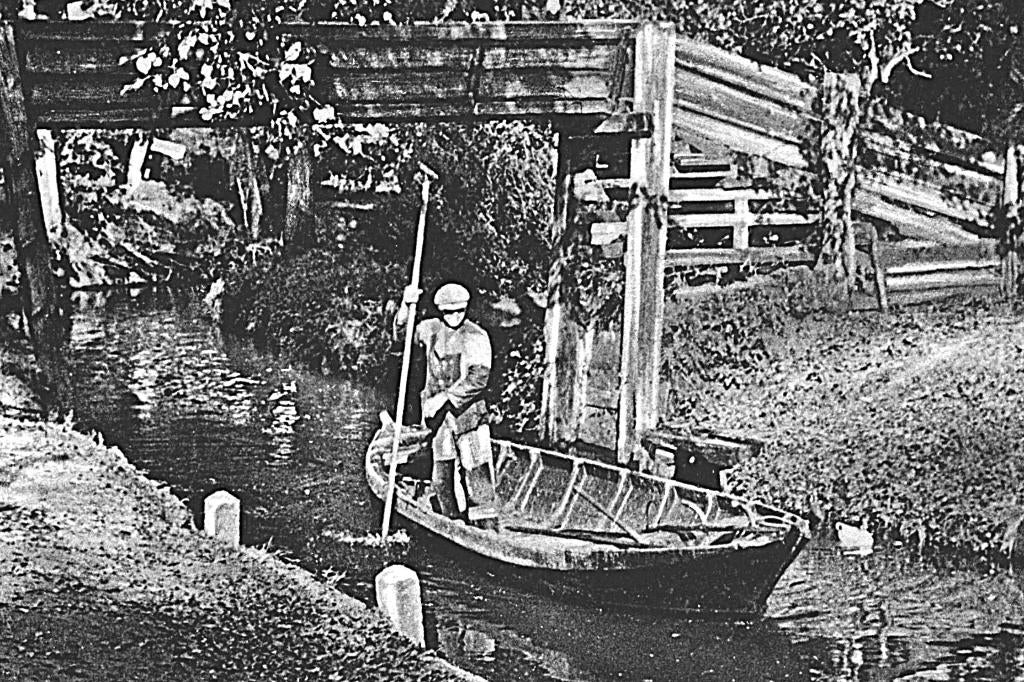 950759 Giethoorn Punter Nette oude kaart onbeschreven, Ophalen of Verzenden, 1940 tot 1960, Ongelopen, Overijssel