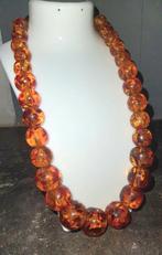 Amber Kleurige Ketting, Ophalen of Verzenden, Gebruikt, Oranje, Steen of Mineraal