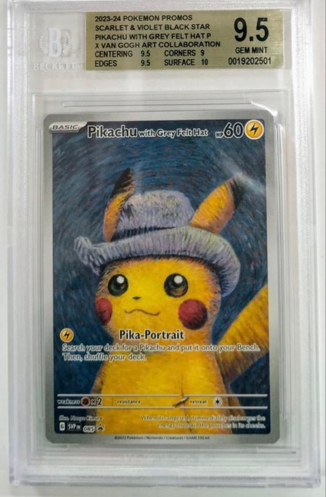 Pikachu van Gogh BGS 9.5, Ophalen of Verzenden, Zo goed als nieuw, Losse kaart