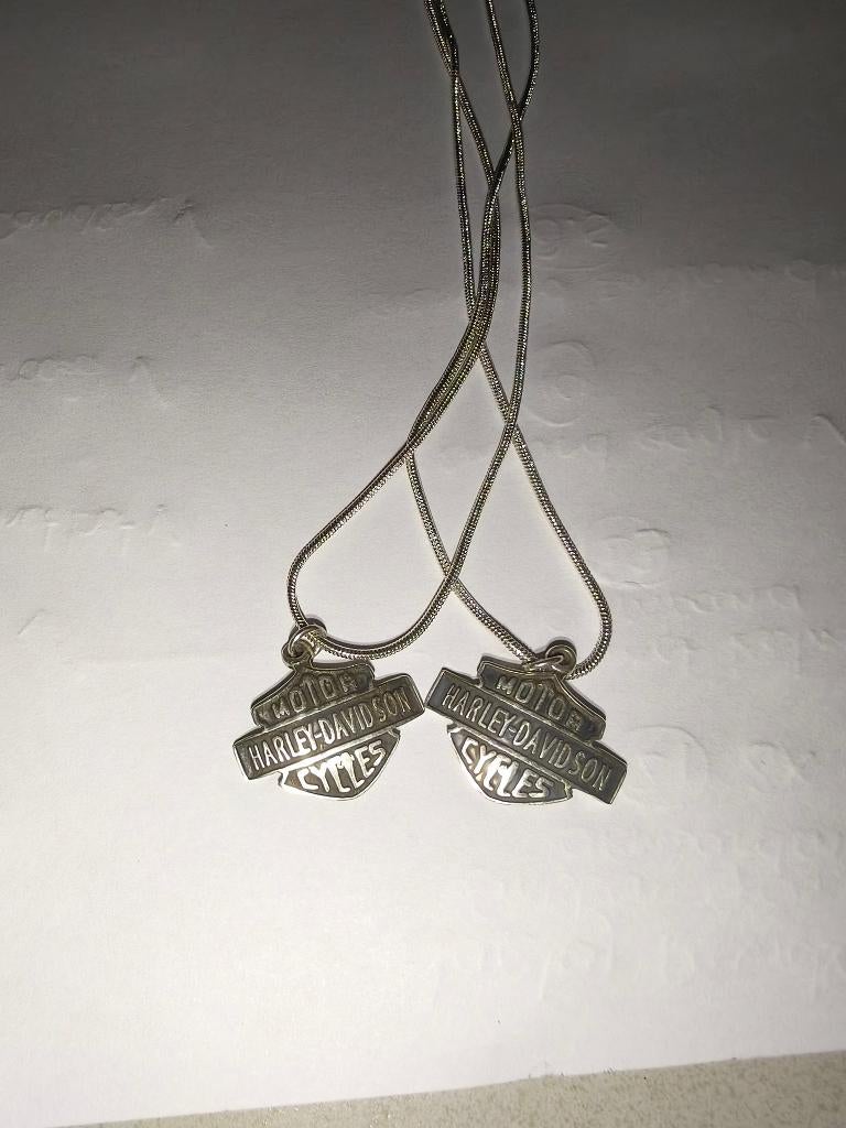 harley davidson hanger met ketting, Verzenden, Nieuw, Zilver, Zilver