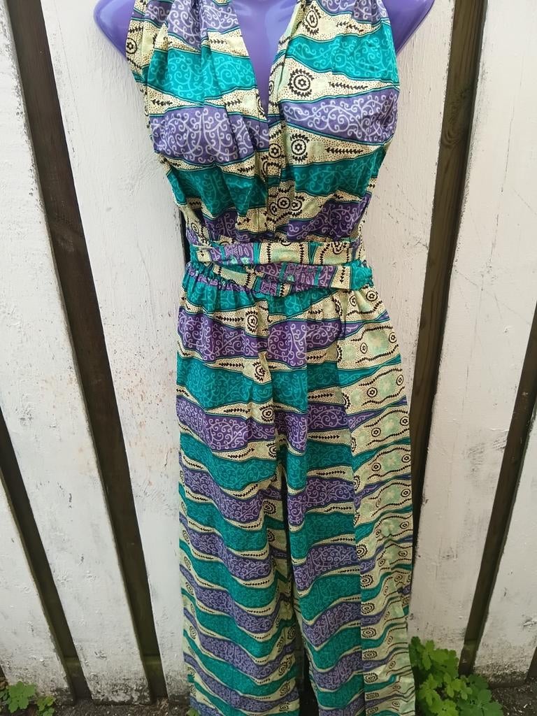 Jumpsuit Ghana Batik katoen 2 zakken OPRUIMING, Ophalen of Verzenden, Nieuw, Blauw