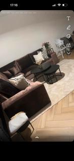 Luxe Hoekbank - Bruin Stof - Zo goed als nieuw, 250 tot 300 cm, 100 tot 125 cm, Hoekbank, Ophalen of Verzenden