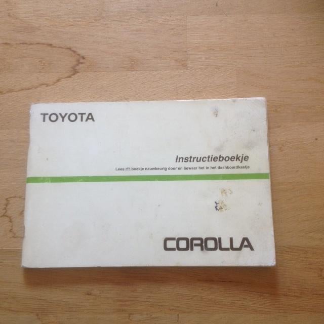 Handleiding/Instructieboekje     Toyota  Corolla  1987    NL, Ophalen of Verzenden
