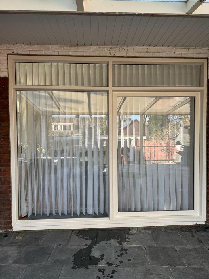 Kunststof schuifpui HR++ glas - 2.04m breed, 2.65m hoog, Doe-het-zelf en Verbouw, Kozijnen en Schuifpuien, Zo goed als nieuw, Schuifpui