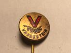 Emaille/Metalen VREDESTEIN BANDENMERK Speld (Rood/Messing)., Verzenden, Zo goed als nieuw, Merk, Speldje of Pin