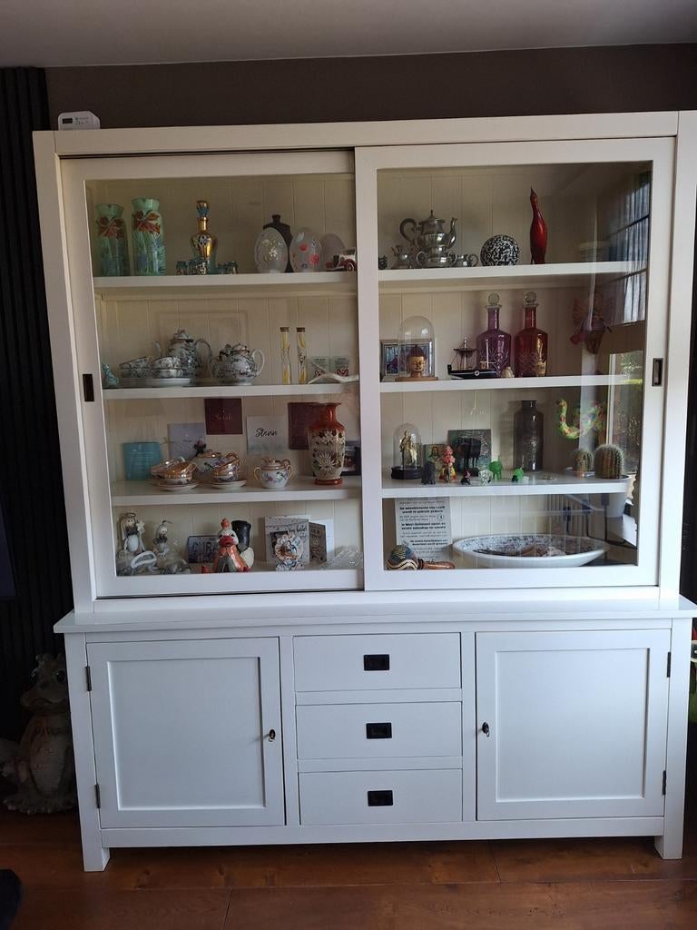Vitrinekast, Troubadour, Huis en Inrichting, Kasten | Buffetkasten, Ophalen, Gebruikt, 200 cm of meer, 150 tot 200 cm