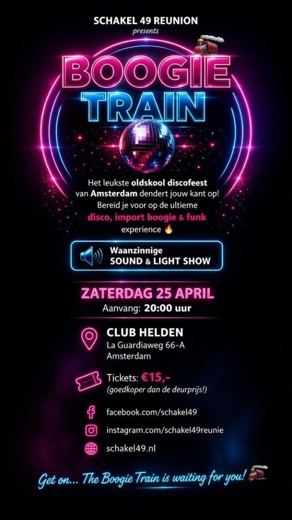 Schakel Boogie Train  Amsterdam, Drie personen of meer