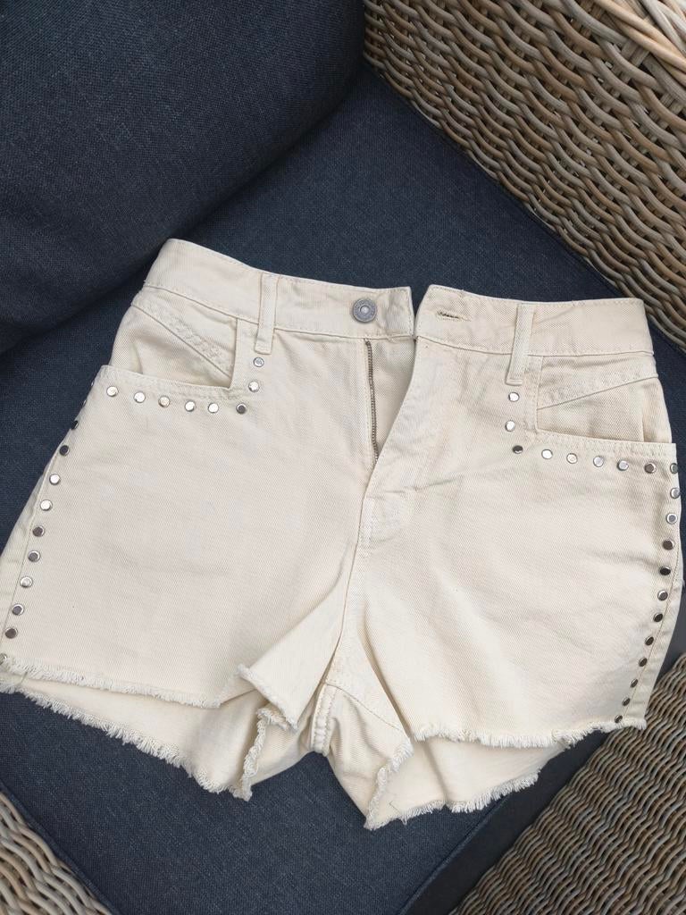 My Jewellery korte broek met studs - Maat 26, My Jewellery, Kort, Beige, Ophalen of Verzenden