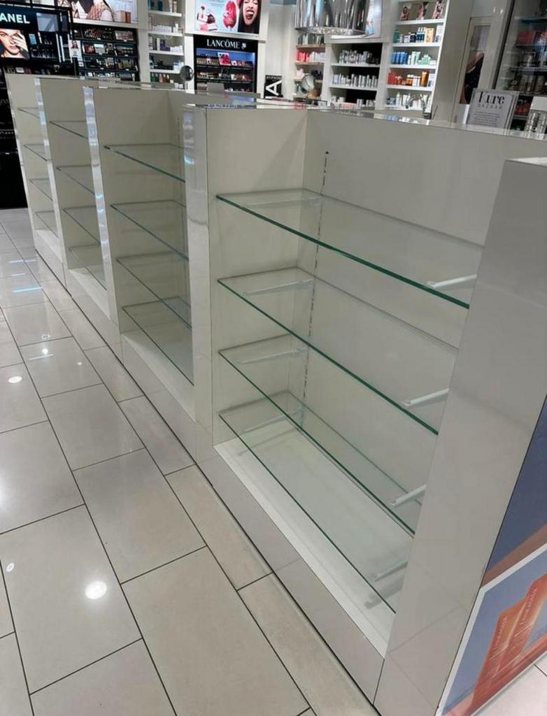 Winkelinterieur Midshops wit incl glasplaten, Ophalen of Verzenden