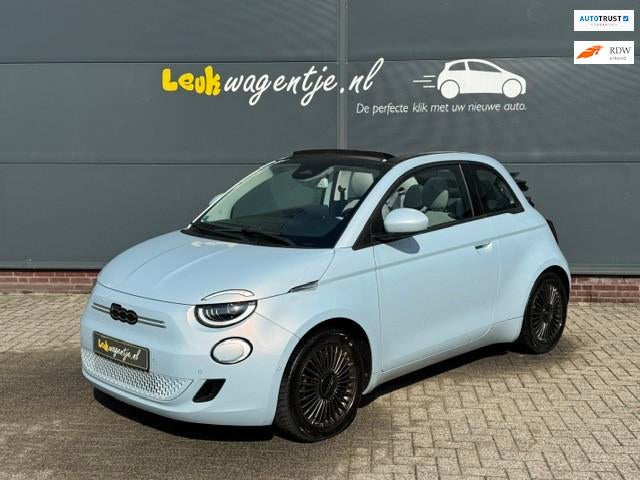 Fiat 500 C e Icon 42 kWh Cabrio *stoelverw. *drielaags lak, Stof, Gebruikt, 1265 kg, Startonderbreker