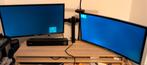 Complete Home Office Setup: 2x 24" Samsung Monitors + Dual A, Computers en Software, Monitoren, Curved, HDMI, Full HD, Ophalen of Verzenden