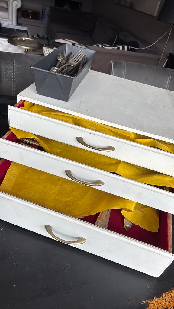 Verzilverde Bestekset in lades U SOLA 100, Ophalen of Verzenden