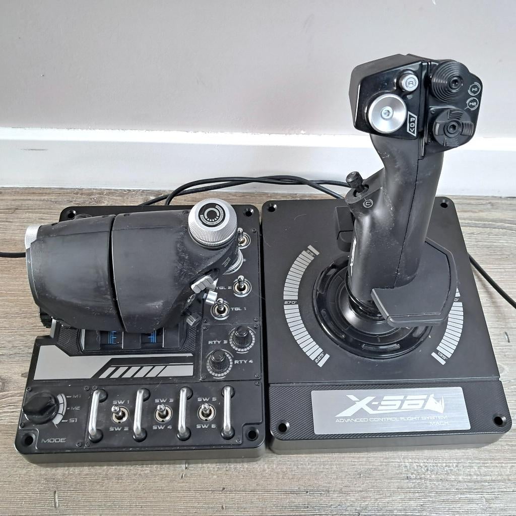 X56 Rhino HOTAS, Ophalen, Gebruikt, PC, Logitech