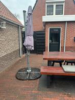 Parasol met voet en hoes, Ophalen, Gebruikt, Zweefparasol