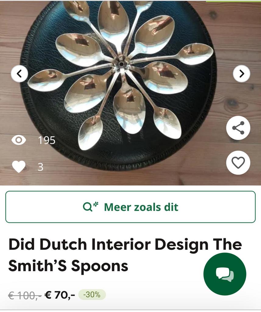 Did dutch interior design The Smith’s spoons, Ophalen