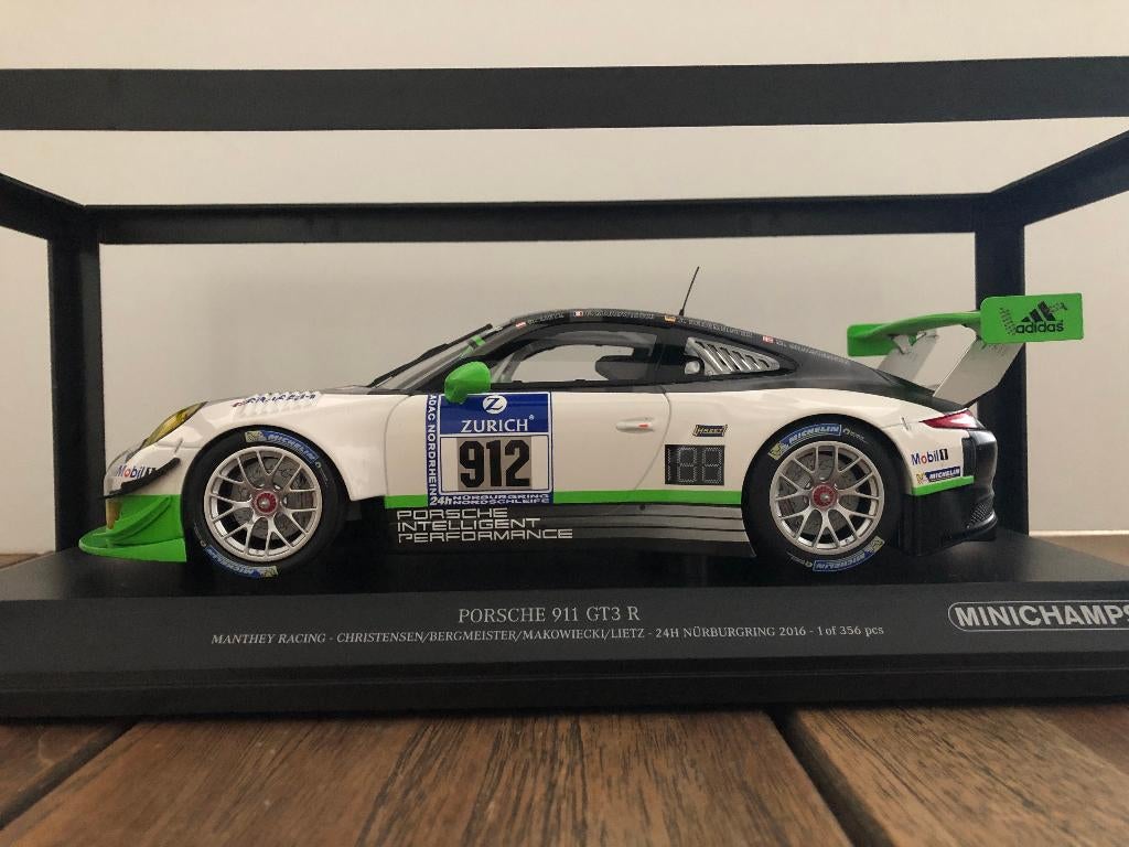 Minichamps Porsche 911 GT3 R Manthey 24H Nürburgring 2016, Ophalen of Verzenden, Nieuw, Auto, MiniChamps