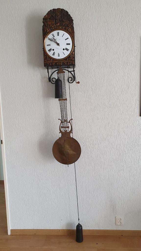 Antieke klok, Ophalen, Gebruikt, Wandklok