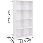 Witte Kubus Kast met 8 Vakken - Boekenkast/Opbergkast, 100 tot 150 cm, Nieuw, 25 tot 50 cm, Overige materialen