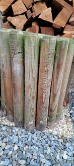Halve houten borderpaaltjes 40 cm hoog, Tuin en Terras, Bielzen en Borders, Ophalen, Gebruikt, 25 tot 50 cm, Border