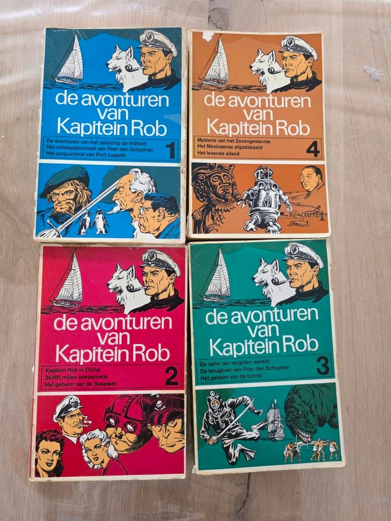 De avonturen van Kapitein Rob - deel 1, 2, 3 en 4, Meerdere stripboeken, Ophalen of Verzenden, Gelezen