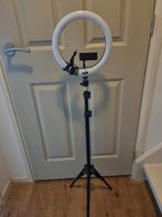 Olaf Ringlamp met Statief en Telefoonhouder, Ophalen of Verzenden, Zo goed als nieuw, Lamp of Flitsset